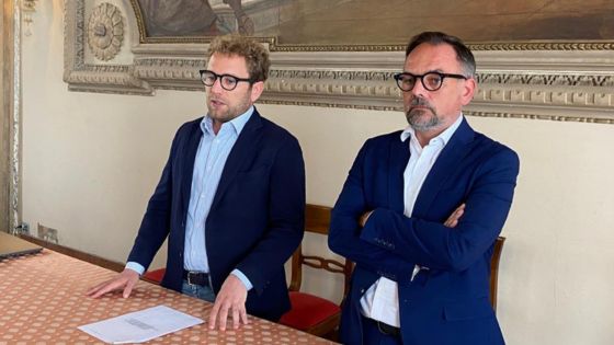 Sindaco di Vicenza Giacomo Possamai e assessore al sociale Matteo Tosetto