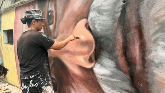 A San Biagio il murale su Palladio dello street artist americano Robert Vargas