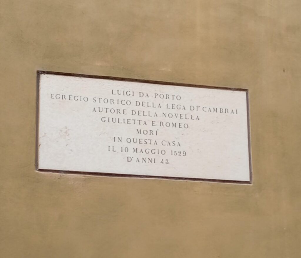 lapide Luigi Da Porto