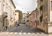 Le vie di Vicenza. Soccorso Soccorsetto, l’ex cinema porno Kursaal di fronte al Comando di Polizia Locale Soccorso Soccorsetto, sede attuale del Comando della Polizia locale di Vicenza