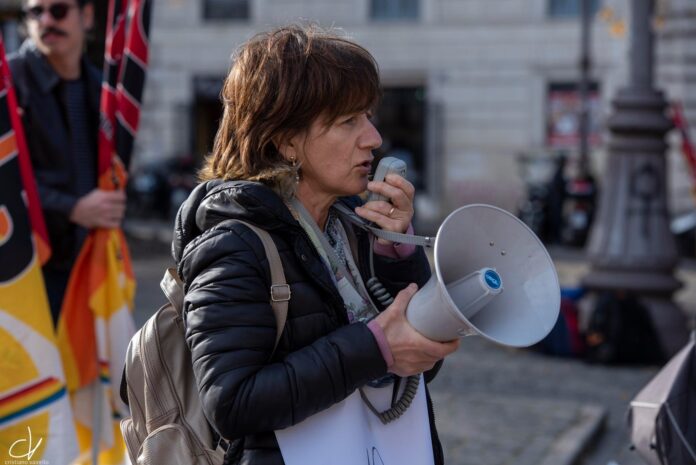 Maria Teresa Turetta (Cub Vicenza) in piazza cortigiani di possamai