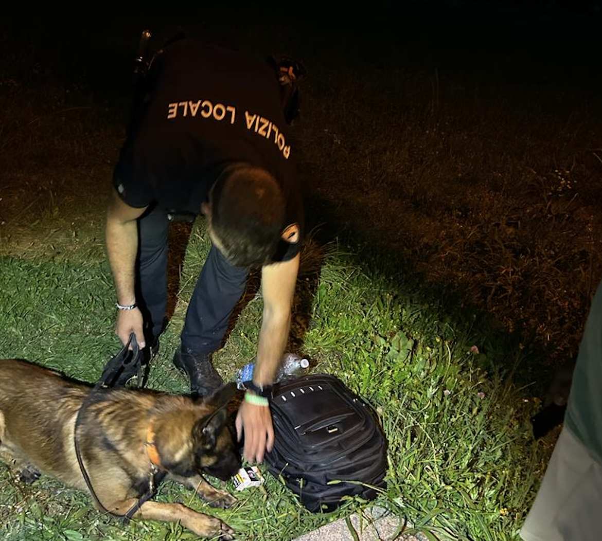 Polizia locale nordest vicentino  (altre notizie sulla sua attività, ndr) , supportata dal cane antidroga Ronnie