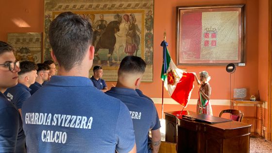 Vice sindaco di Vicenza Sala con Guardie Svizzere