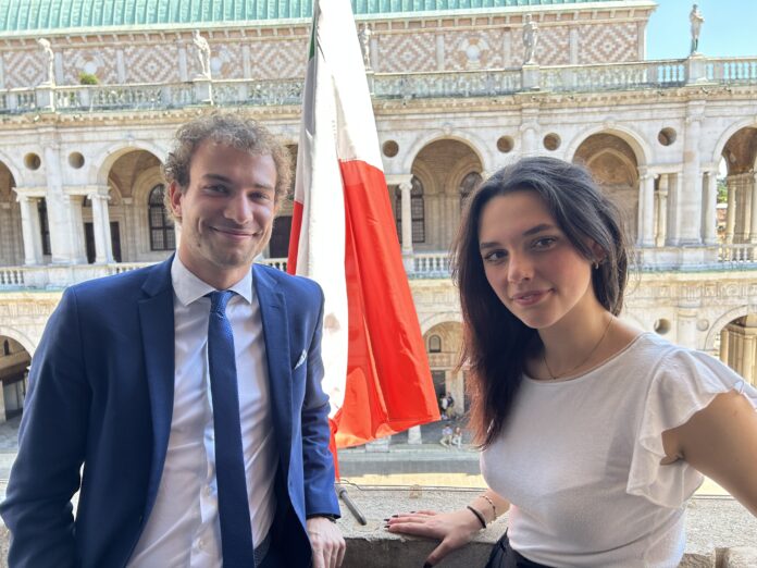 copo Maltauro (Lega) e Benedetta Ghiotto (Civici con POssamai), i consiglieri più giovani di Vicenza