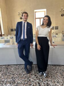 Jacopo Maltauro e Benedetta Ghiotto in sala Bernarda a palazzo Trissino