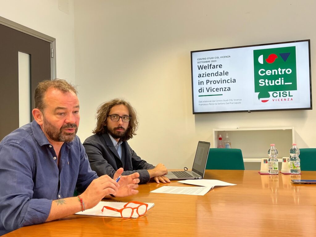 Welfare aziendale: Raffaele Consiglio, segretario Cisl Vicenza, e Stefano Dal Pra Caputo, Centro studi Cisl