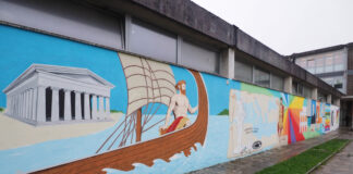 Scuola Calderari di Vicenza, inaugurato il murale dedicata alla figura dell’eroe mitologico Antenore scuola calderari