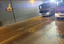 Calcinacci dal tetto della galleria Serenissima a Cornedo: intervento di Vigili del fuoco, Viabilità e Carabinieri