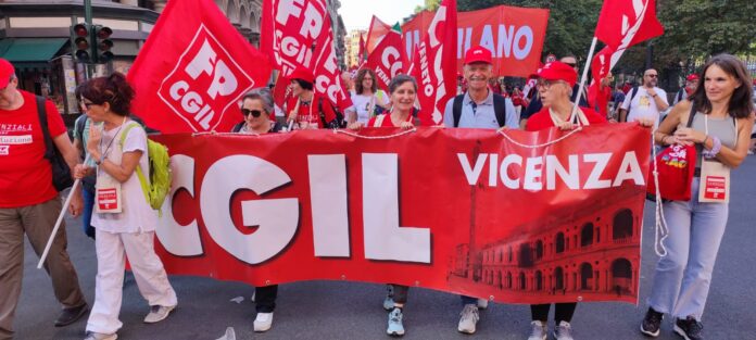 La Cgil Vicenza a Roma con 200 persone in treno e in pullman