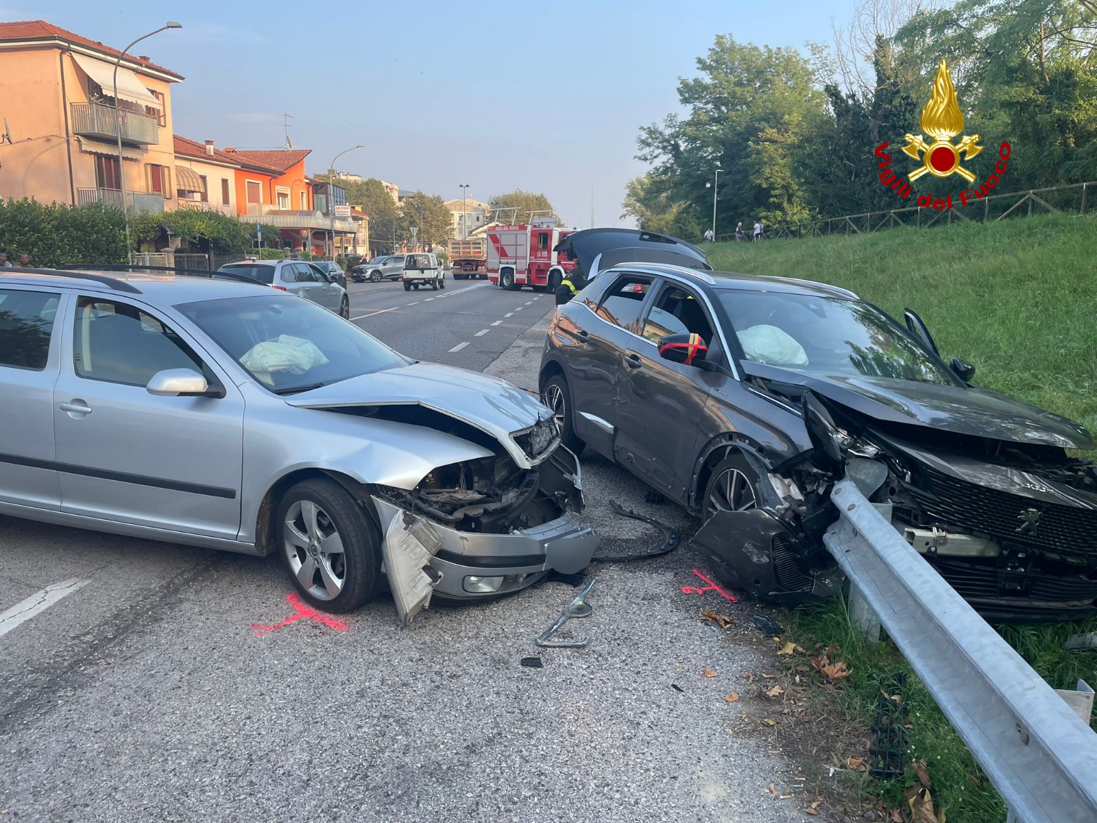 arzignano incidente automobili furgone