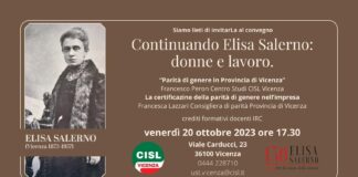 Donne e lavoro: a Vicenza con la Cisl un approfondimento in memoria di Elisa Salerno