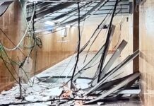 Stazione di Vicenza, crolli del tetto nel sottopasso dopo il maltempo. Rfi: circolazione ferroviaria tornata regolare domenica sera foto Massimo Bonetto