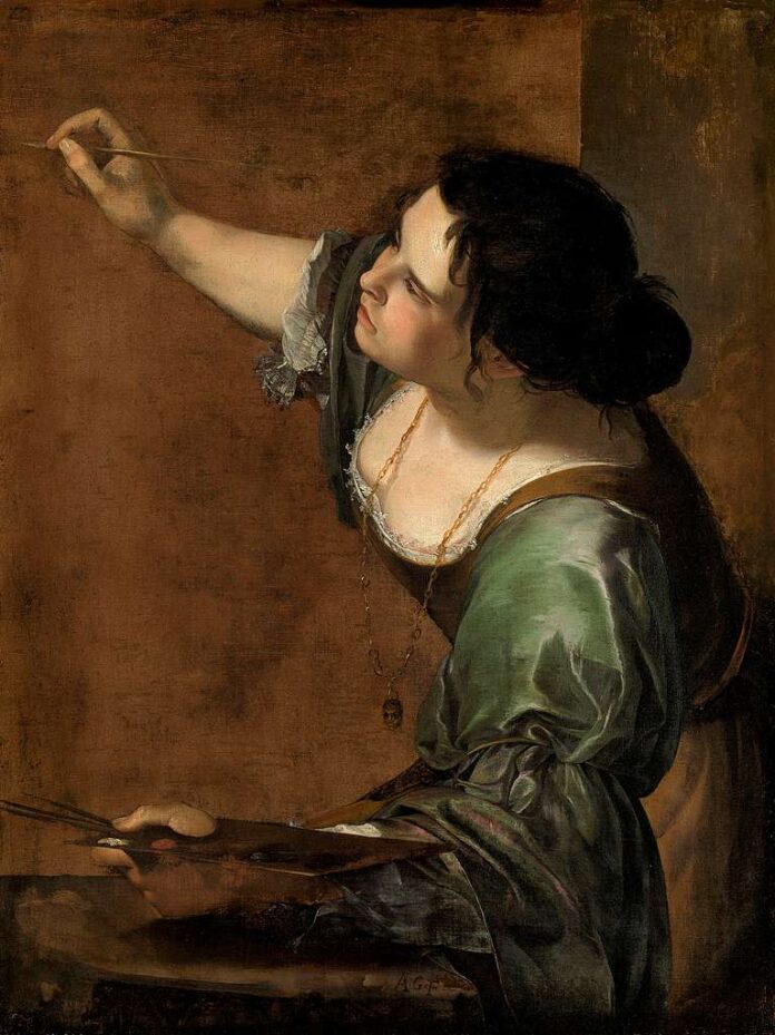 Artemisia Gentileschi, autoritratto come allegoria della pittura