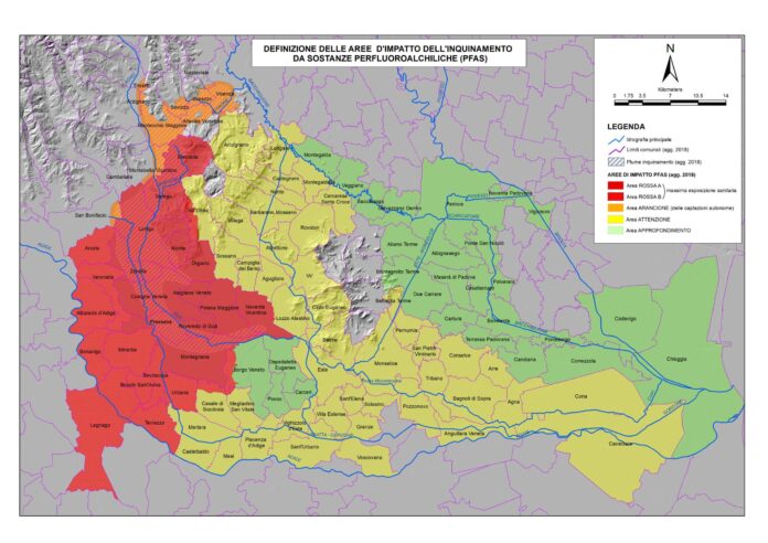 monitoraggio pfas area rossa Sorveglianza Veneto