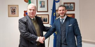 Questore Sartori, il saluto del presidente della Provincia di Vicenza Andrea Nardin questore sartori