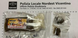 Thiene, durante controllo butta la droga e fugge: arrestato giovane pusher droga a thiene