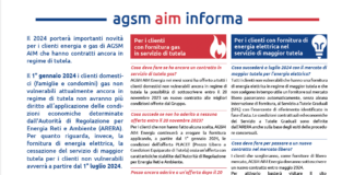 AGSM AIM: novita 2024 per chi ha contratti ancora in regime di tutela AGSM AIM e contratti ancora in regime di tutela