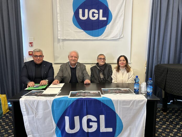 Convegno UGL di Vicenza, da sx Fabio Martini, Luciano Conforti, Antonio Accetta e Germana La Mantia