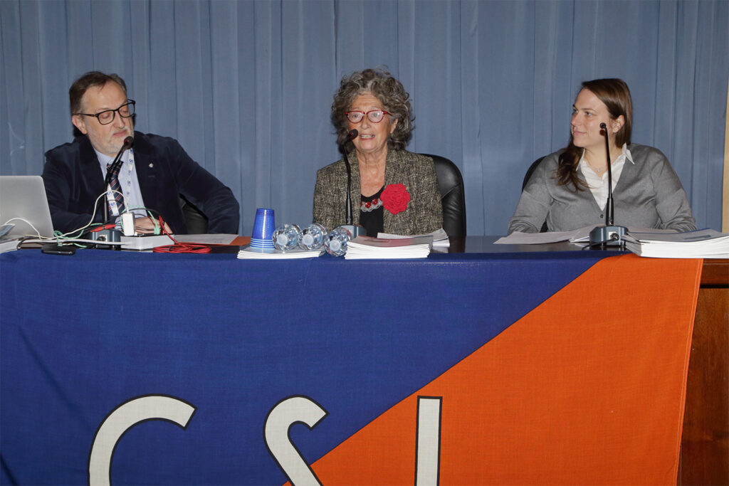 Il presidente del CSI Francesco Brasco con psichiatra Luisa Consolaro e della psicologa Francesca Gonella