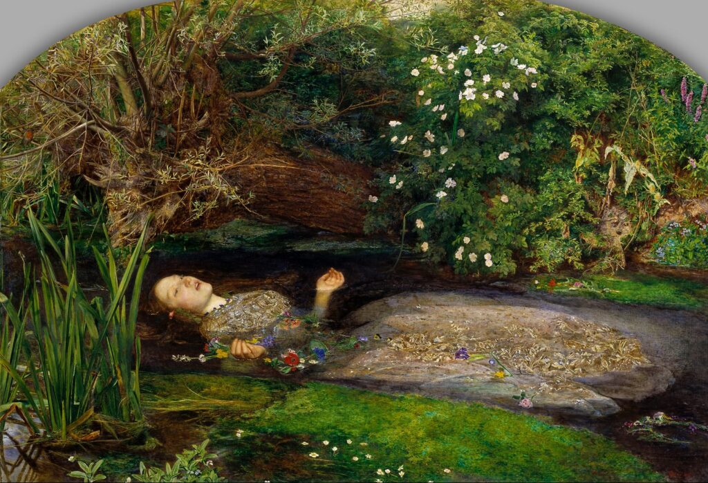 Ophelia di John Everett Millais - fonte
