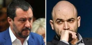 Saviano e il processo per diffamazione, nuovo rinvio: “Siamo a terza assenza Salvini”