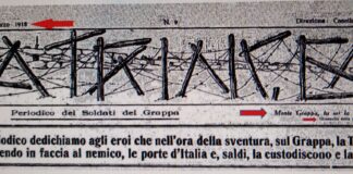 Monte Grappa, tu sei la mia Patria: una canzone di eroismo e di gloria Testata de La Trincea del 31 marzo 1918