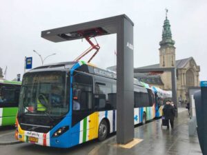  Sistema DC, Pantografo per la ricarica rapida degli autobus