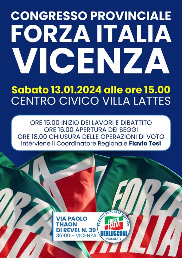Congresso provinciale di Forza Italia Vicenza