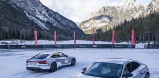 A Cortina Audi RS e-tron GT ice race edition