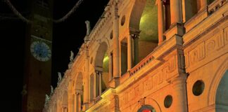 Vioff Golden Road: percorsi di creatività nel cuore di Vicenza La suggestiva illuminazione della Basilica in occasione di ViOff