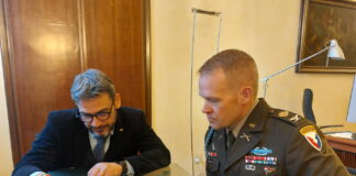 Amicizia Usa-Vicenza. Il comandante Scott W. Horrigan incontra il presidente della Provincia Andrea Nardin Amicizia Usa-Vicenza. Il comandante Scott W. Horrigan incontra il presidente della Provincia Andrea Nardin