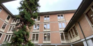 Vicenza, assessori Spiller e Selmo: approvato progetto ascensore esterno per la scuola Maffei, accessibili tutti i 4 livelli dell’edificio Scuola Maffei Vicenza il cortile dove verrà realizzato l'elevatore mensa scolastica