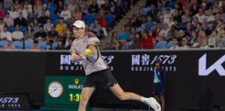 Sinner agli ottavi dell’Australian Open, Baez battuto al terzo turno