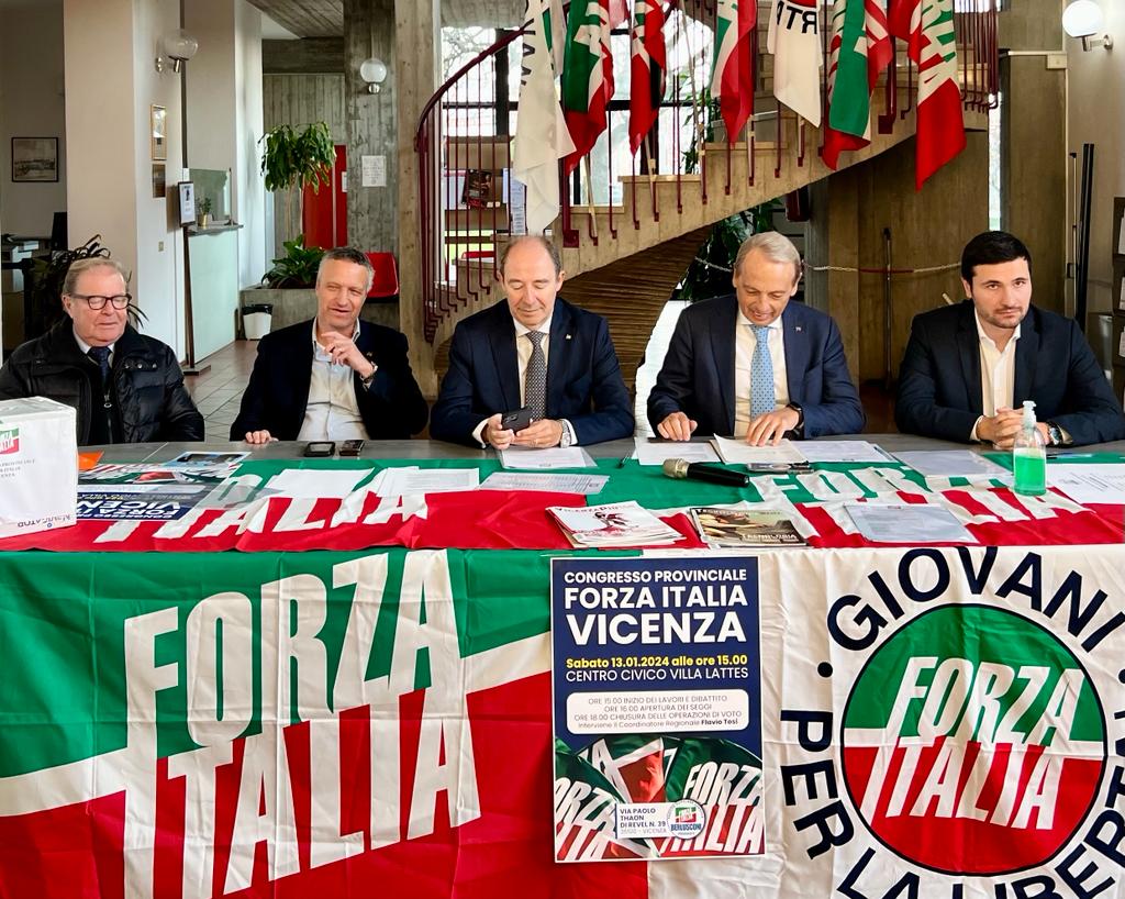 Tavolo di presidenza del congresso provinciale di Forza Italia Vicenza