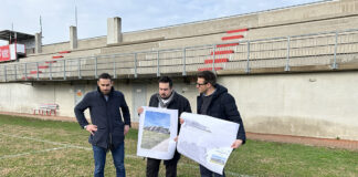Tribuna coperta per il campo da Rugby dei Ferrovieri: illustrato il progetto del Comune di Vicenza Tribuna coperta per il campo da Rugby dei Ferrovieri copia