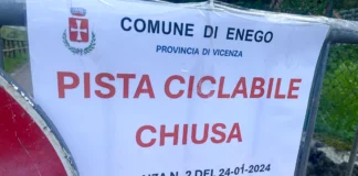 Frana su Valsugana, dalla Regione Veneto 100 mila euro al Comune di Enego per il ripristino della Ciclabile frana ciclabile valsugana enego