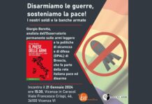 Guerra e banche, a Vicenza evento al Caracol a sostegno della Pace con l’analista Giorgio Beretta guerra e banche