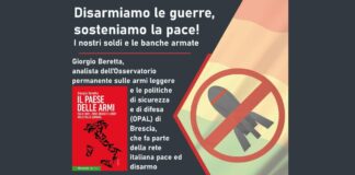 Guerra e banche, a Vicenza evento al Caracol a sostegno della Pace con l’analista Giorgio Beretta guerra e banche