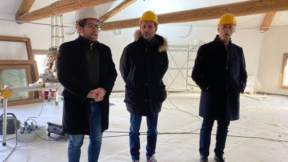 Palazzo ex Aci a Vicenza: da sx Possamai, Spiller, Dalla Fontana Palazzo ex Aci a Vicenza: da sx Possamai, Spiller, Dalla Fontana