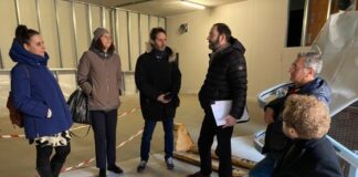 Presto pronta la nuova sala polifunzionale vicino all’area archeologica della Basilica Palladiana Lavori per la nuova sala polifunzionale in Basilica. Sopralluogo del Sindaco di Vicenza Possamai e degli assessori Spiller, Balbi e Fantin