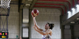 Basket B1 maschile: Civitus Allianz Vicenza va in trasferta in cerca di riscatto contro la Virtus Neupharma Imola Brescianini in azione con la Civitus Allianz Vicenza