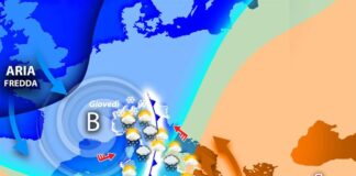 Ciclone polare porta freddo, neve e pioggia: previsioni meteo fino a domenica Ciclone