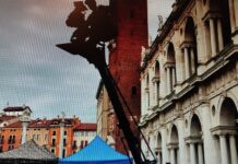 Non solo Roma e Venezia: il cinema come opportunità di crescita a Vicenza Cinema. Una troupe in piazza dei Signori