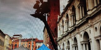 Non solo Roma e Venezia: il cinema come opportunità di crescita a Vicenza Cinema. Una troupe in piazza dei Signori