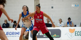 Basket A2 femminile. Velcofin Interlocks Vicenza lotta con cuore, ma la vittoria sfugge a Villafranca per solo 5 punti: 66-61 Elisa Ruffo (Velcogin Interlocks Vicneza) in Alpo-Vicenza (foto Roberto Muliere-RMSport)