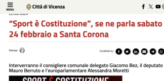 Il comune di Vicenza promuove convegno sullo sport con i PD Moretti, Berruto e Bez, Jacopo Maltauro (Lega) “interroga” il sindaco Possamai La denuncia di Jacopo Maltauro del convegno comunale pro PD