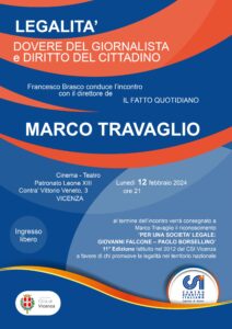 Locandina dell'evento Csi con Marco Travaglio