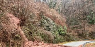 Frane sulle strade vicentine: chiusa SP 246 a Recoaro Terme e la SP350 a Lastebasse. Al lavoro i tecnici di Vi.Abilità Chiusa per frana la SP 246 a Recoaro Terme