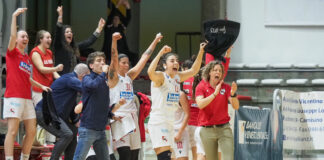Basket A2 femminile, il 14 aprile ultima in casa per Velcofin Interlocks Vicenza: battere Vigarano per puntare ancora a salvezza diretta Velcofin Interlocks Vicenza, la panchina festeggia