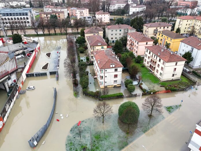 Vicenza maltempo allagamenti stadio